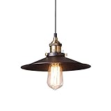 B2ocled Industrial Ceiling Pendant Light(diameter 8.66'') Oil Rubbed Bronze Edison Lighting, Retro Hanging Lamp for Restaurant and Kitchen Lights