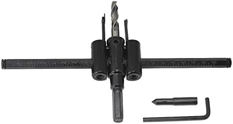 KitsPro Adjustable Circle Hole Cutter 7/8"-8'', Wood Drywall Drill Bit Saw Round Cutting (7/8"-8'')
