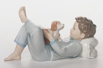 LLADRÓ Shall I Read You A Story? Boy Figurine. Porcelain Boy Figure.
