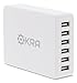 Okra USB Charging Station for Multiple Devices, 6 Port USB Wall Charger Charging Hub with Docking Station Organizer for Phone Tablet iPhone iPad (White)