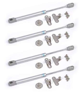 Automatic Lid Stay Kitchen Cupboard Cabinet Wardrobe Door Hydraulic Spring Gas Strut Piston Pneumatic Support for Flap Fittings Soft Opening Hinges Mechanism Pack of 4 (120N)