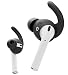 EarBuddyz Ultra Ear Hooks and Covers Compatible with Apple AirPods 1 & AirPods 2 or EarPods Featuring Bass Enhancement Technology (Medium, Black)