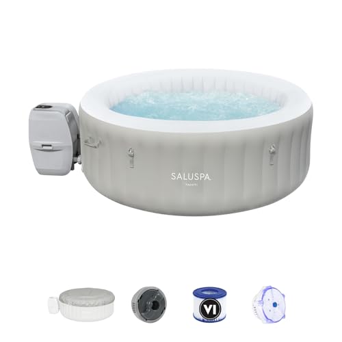 Bestway 60008R SaluSpa Tahiti Airjet Hot Tub Spa, 4 Person, 71" x 71" x 26"/1.80m x 1.80m x 66cm
