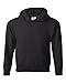 Hanes 7.8 oz Youth COMFORTBLEND EcoSmart Fleece Pullover Hood, Black, M