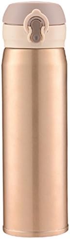 Steel Vacuum Insulated Water Bottle Wide Mouth 32 oz Capacity Double Wall Design 100% Leak &amp; Sweat Proof - Includes water bottles Cap (Gold)