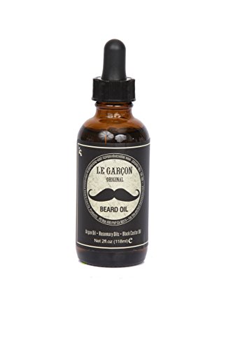 Le Garcon Beard Oil for Men - Adds Style Your Beard and Mustache. Brings Pleasure to Your Facial Hair Grooming. Includes Argan Oil, Rosemary Oils and Black Castor Oil for A Healthy, Tidy Beard