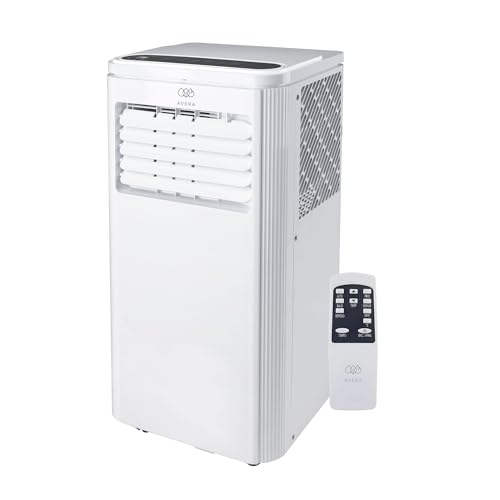AVERA Aire Acondicionado Portátil 3 en 1 Enfriador, Ventilador y Deshumidificador, 115V, Hasta 16 m², Temperatura de 17 a 30°C, 53 dB, Temporizador 24 h, Control Remoto y Kit de Ventana | AICP01
