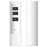 Doosl Wireless Presenter, 2.4GHz Rechargeable Powerpoint Remote Control PPT Clicker Presentation Pointer Pen - Remote Control Range: Up to 100m, White