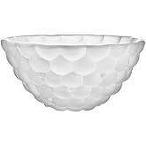 Orrefors Raspberry Frost Crystal Bowl, 3" H X 7.5" W