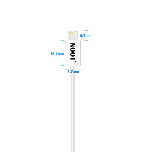 Noot products Certified 3-Feet MFI iOS 8.0.2 USB A to 8 Pin Lightning Cable Cord for Apple 6/6 Plus - Retail Packaging - White - Thumbnail 2