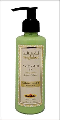 KHADI MEGHDOOT Anti-Dandruff Sat Shampoo with Extract of Neem, Tulsi for Dry Hairs (210 ml)