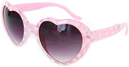 Aloha Eyewear Women's "Heart Two Heart" 55mm Sunglasses with Folding Arms (Pink)