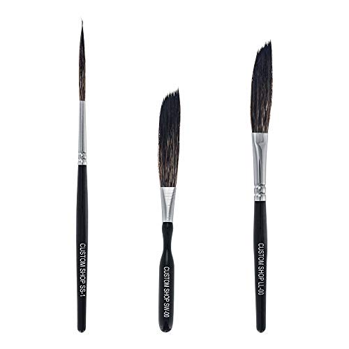 Custom Shop Starter Pinstriping Brush Kit (Sword 00, Scroll 1 & Long