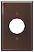 Leviton 1-Gang Single 1.406 Outlet/Receptacle Wallplate, Midway Size, Thermoset, 80504, Brown