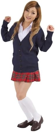Amazon スクールカーディガン紺 Mサイズ 全5色 2サイズ 制服コスプレに 日常使いもできるデザイン おもちゃ おもちゃ