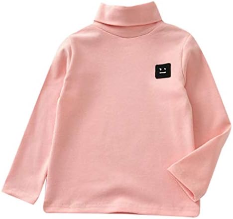 Zerototens Kids Plain T-Shirt,1-5 Years Old Toddler Infant Baby Boys Girls Long Sleeve Turtleneck Sweatshirt Tops Children Basic Tee Casual Warm Outfit Clothes