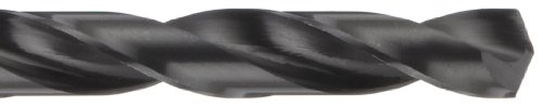 Precision Twist 500 12 High Speed Steel Extra-Long Drill Bit, Black Oxide Finish, Round Shank, Spiral Flute, 135 Degree Point Angle, 21/64" (Pack of 6)