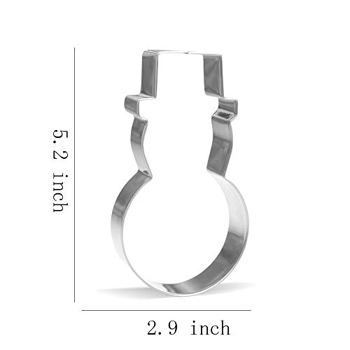 5.2 inch Snowman Cookie Cutter - Stainless Steel