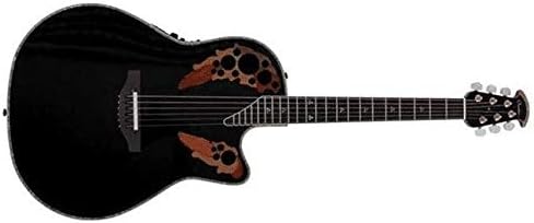 Ovation American LX Series 6 String Acoustic-Electric Guitar Right, Black Gloss Deep Contour Body C2078LX-5