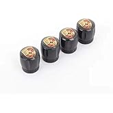 Porsche Black Aluminum Valve Stem Caps for Passenger Cars
