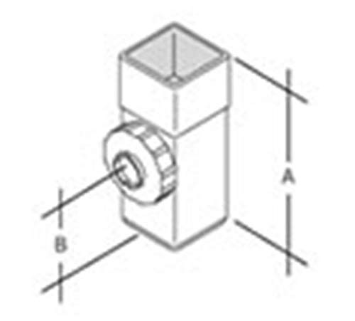Marley Flowline RFB91 Square Downpipe Access Pipe 65mm White
