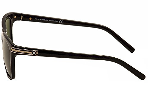 Mont Blanc Men's MB502S 01N Sunglasses, Shiny Black