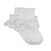Wrapables Lil Miss Daisy Double Layer Lace Ruffle Socks (Size of 4-6), Set of 2