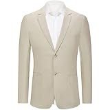 Letuwj Mens One-Button Blazer Slim Fit Business Suit
