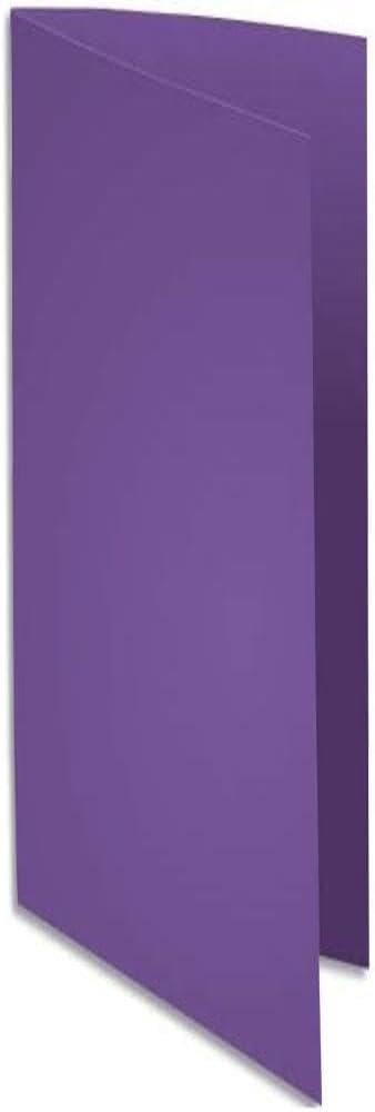 Exacompta - Ref 800008E - Rocks Square Cut Folder - 220 x 310mm in Size, Suitable for Holding A4 Documents, 80gsm Coloured Paper -Purple Colour (Pack of 100)
