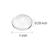 Megrocle 50 Pieces Glass Dome Cabochons Clear Round Cabochons Tiles, Non-calibrated Round, 25 mm/ 1 Inch ,for Photo Pendant Craft Jewelry Making