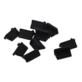 dustproof plug - SODIAL(R) 10 pcs Silicone USB port plug dustproof plug stopper protection cap black