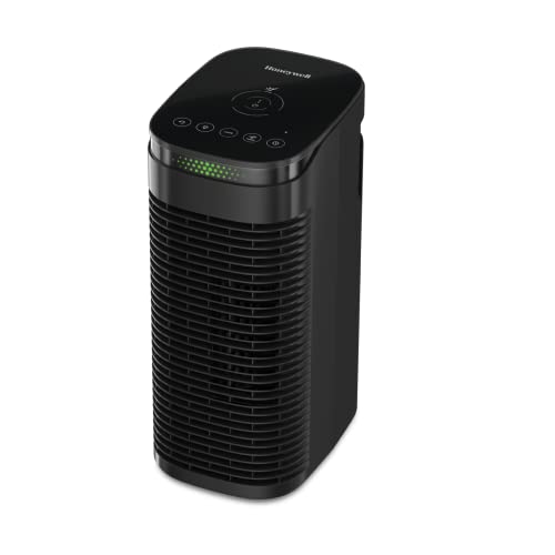 Honeywell HEPA Air Purifier for Home, 488 Ft² Rooms in 1 hour, Auto Mode, Air Quality Indicator, Reduces Allergens, Dust, Pollen, Pet Dander, All Smoke Types, Odors, Black, HPA080