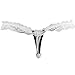 FEESHOW Mens Lace Sissy Pouch Panties Crossdress Bikini Breifs Thongs G String (L, White)