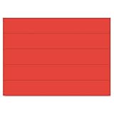 MasterVision - Dry Erase Magnetic Tape Strips, Red, 6