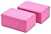 BalanceFrom GoYoga Set of 2 High Density Yoga Blocks, 9″x6″x4″ Each [Newest Version] (Pink)thumb 2