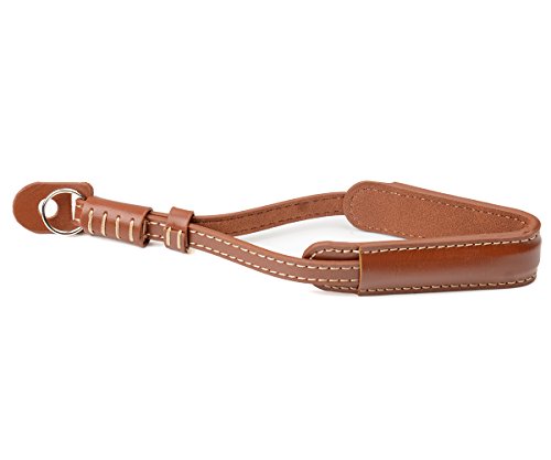 WGear b.still Leather Adjustable Camera Wrist Strap for Leica Canon Nikon Fuji Olympus Lumix Sony + and other universal cameras (Brown)