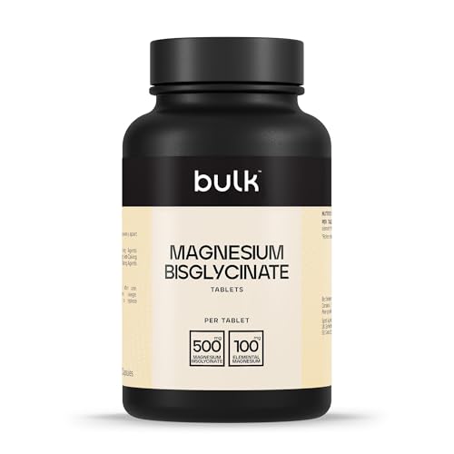 Magnesio Glicinato | 500 mg de Alta Absorción | 180 Comprimidos Veganos | Apoya la Función Muscular, el Sueño y la Energía | Suave para el Estómago | Sin OGM | El Envase Puede Variar