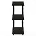 Furinno Turn-N-Tube 3-Tier Compact Multipurpose Shelf Display Rack with Classic Tube, Espresso/Black