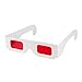 uxcell Secret Decoder Glasses Red-Red Filters Lens White Foldable Frame 3D Glasses 5pcsthumb 4