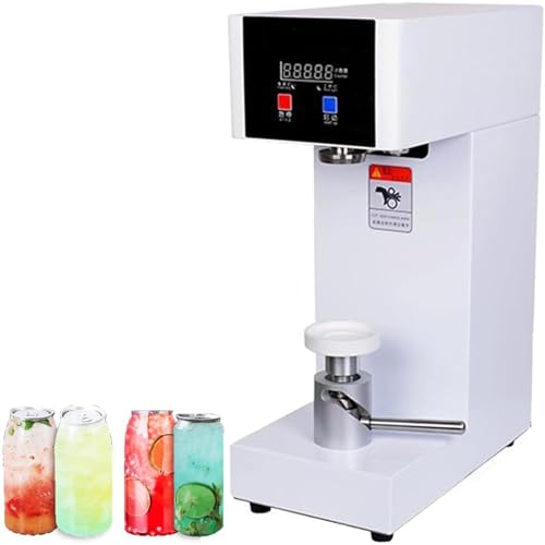 LADECNERHT 180w Commercial Soda Can Sealer, with LCD Counter, Height Adjustable Seaming Machine for Soda/Aluminum/Tin Cans, 2.17