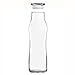 Libbey Glass 22 Oz. Hydration Decanter Carafe Bottle w/ Lid - Swerve Cylinder