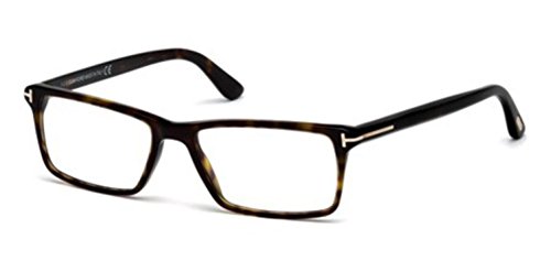 TOM FORD Men's TF 5408 052 Dark Havana Clear Rectangular Eyeglasses 56mm