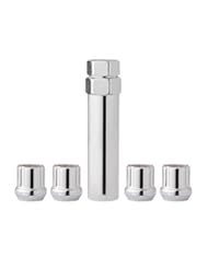 Automotive Parts and Accessories: DPAccessories LOS2L6HC-CH04LK4 Chrome Wheel Locks 12x1.5 Open End Spline Tuner Locking Lug Nuts - Dual Hex Wheel Lock Set - DPAccessories