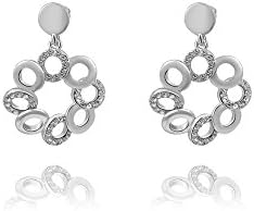 Silver Shoppee 'My love' High Quality Genuine Austrian Crystal Studded Sterling Silver Earrings for Girls and Women