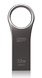 Silicon Power 32GB Jewel J80 USB 3.0 Flash Drive, Titanium (SP032GBUF3J80V1T)