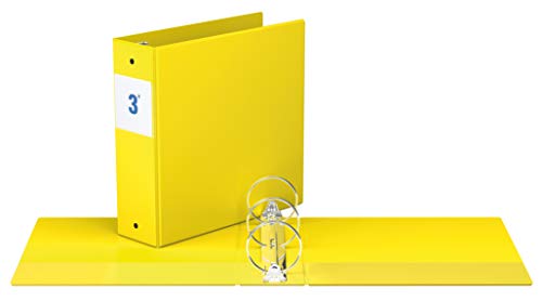 Premium Economy, Round Ring, Binder, 6 Pack (3", Yellow)