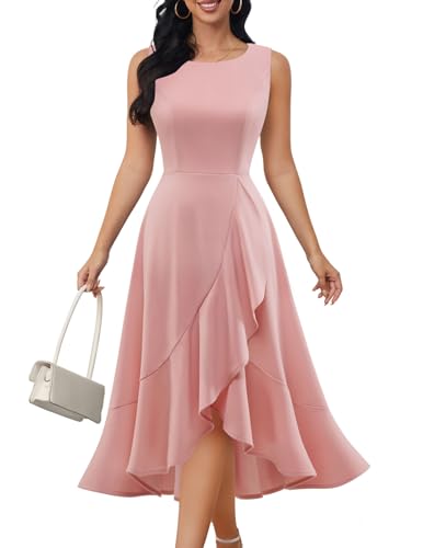 DRESSTELLS Wedding Guest Dresses for Women Modest Cocktail Church Vintage Holiday Party Dress