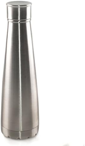 Onlydroid Stainless Steel Vacuum Insulated Water Bottle Leak-proof Double Walled Keeps Drinks Cold for 12 hours & Hot for 24 hours 15 oz (Sliver)