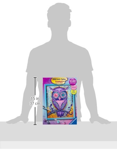 Ravensburger Malen nach Zahlen 28426 - Träumende Eule - Perfektes Malergebnis durch hochwertiges Künstlerzubehör, ohne Rahmen – Bild 7