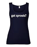ShirtLoco Women's Got Sprouts Tank Top, Navy Blue